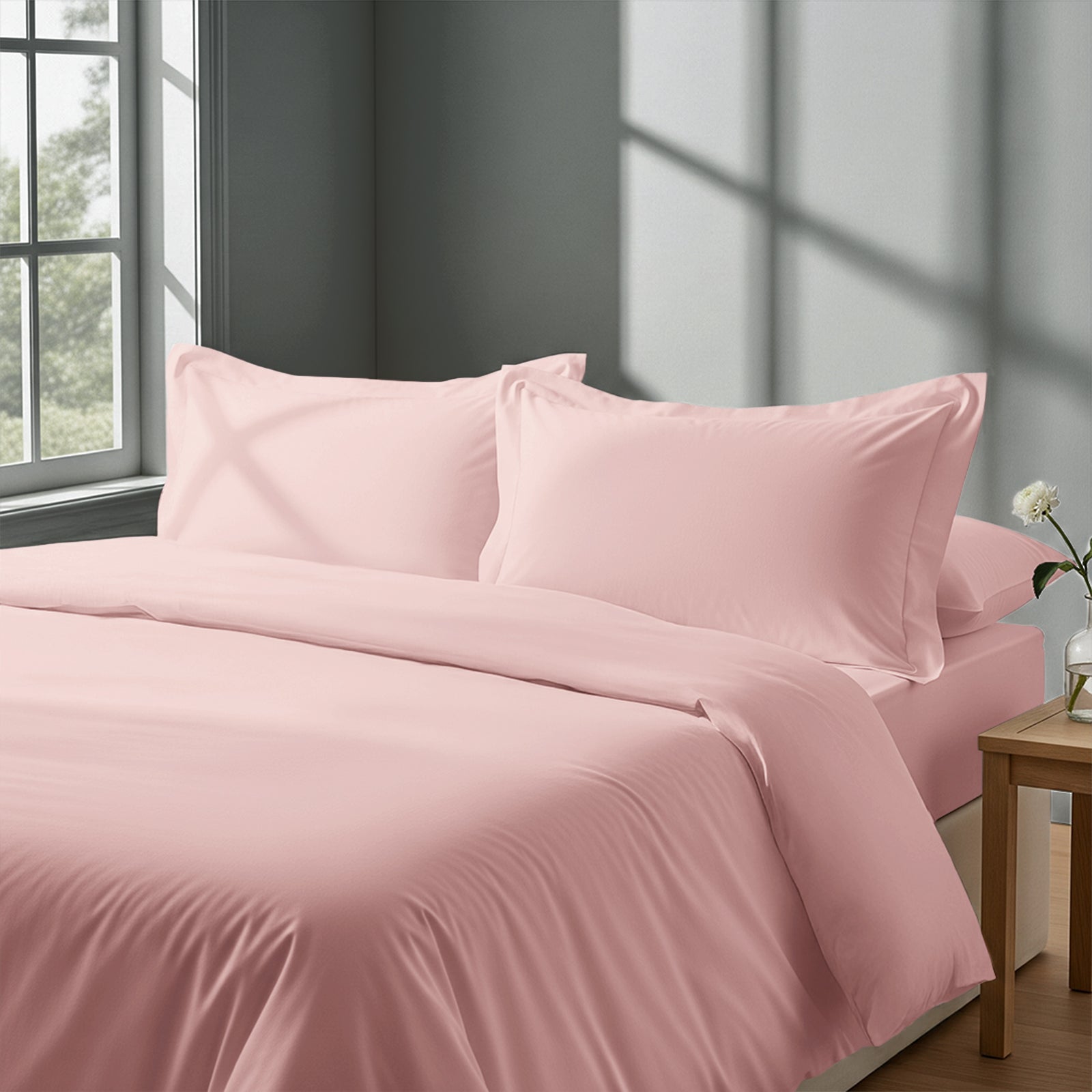 Premium 400 Thread Count 100% Cotton Duvet Cover Set (King)